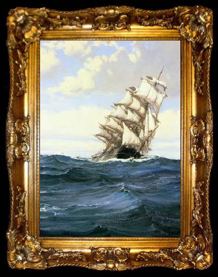 framed  unknow artist Seascape, boats, ships and warships. 133, ta009-2